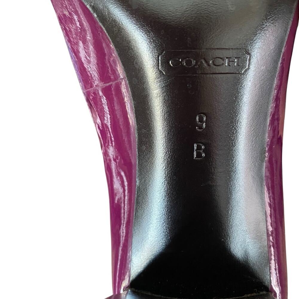 Coach Colby Purple Patent Leather Heels size 9 - Picture 9 of 10